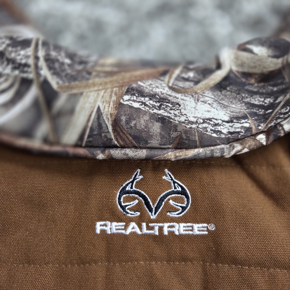 Realtree Camouflage Fleece Warm Dog Coat Jacket Brown Outdoor Pet Apparel Small - Picture 2 of 4